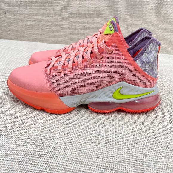 Nike React LeBron Low Hawaii, Aloha Crimson Bliss, Basketball Sneakers, Men 9.5 - Picture 7 of 12